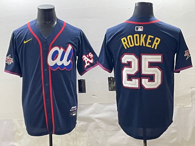 Men 2025 Oakland Athletics #25 Rooker Drak Blue All star Nike MLB Jersey style 01->oakland athletics->MLB Jersey